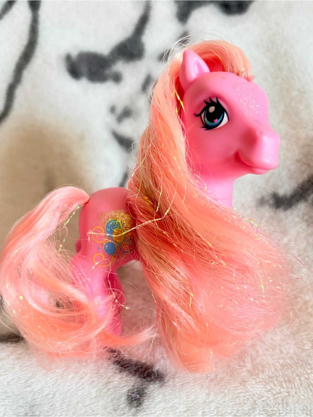 My Little Pony (2002) G3 “Pinky Pie” 4.5” Pony with tinsel hair